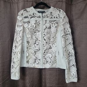 INC International Concepts Lace Moto Jacket
